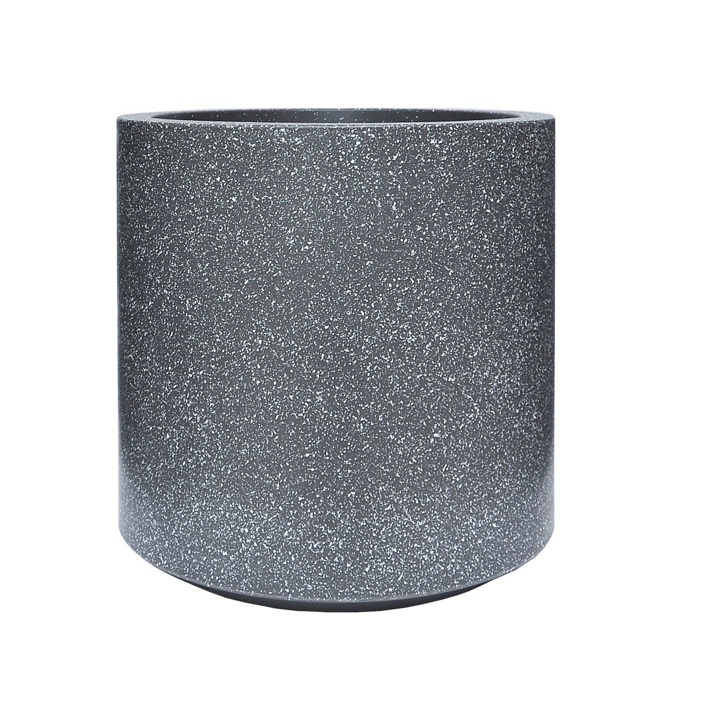 Imitation Round Plant Pot (Speckled Sky Grey)