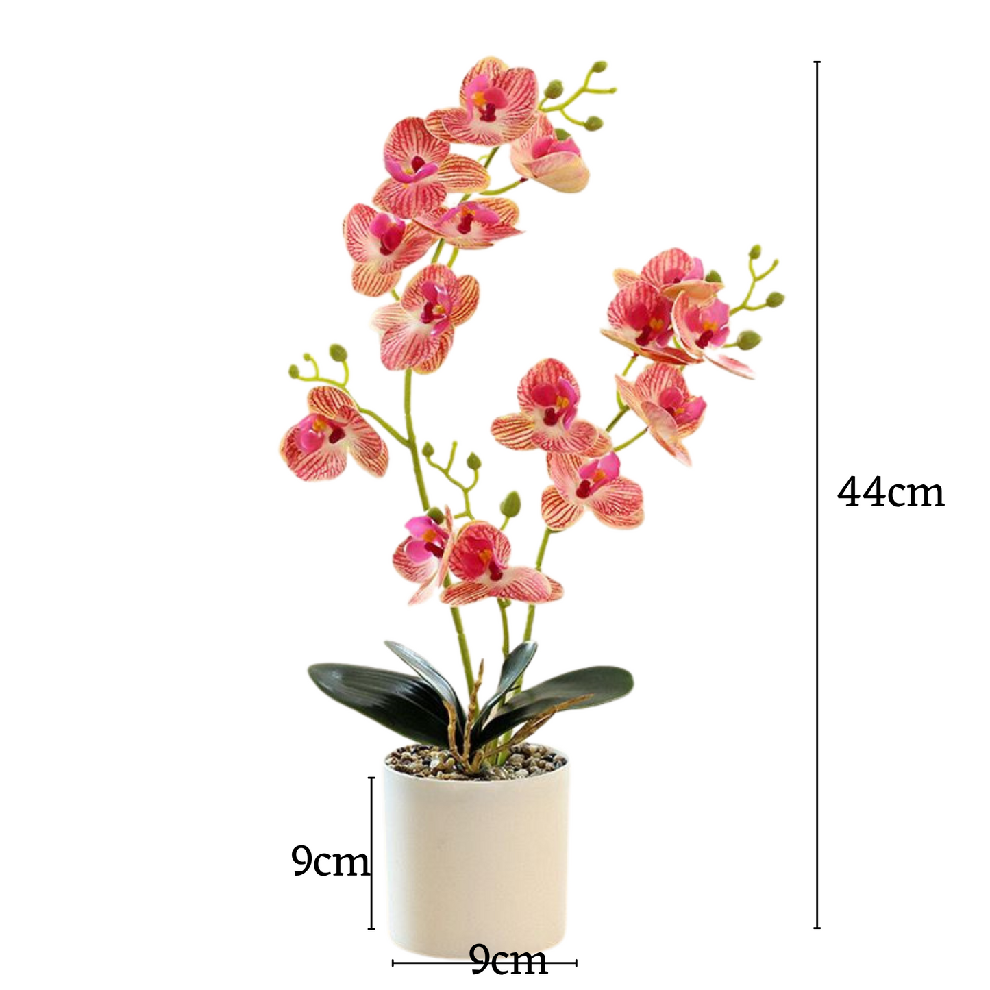 Artificial Orchid in Pot - White (44cm)