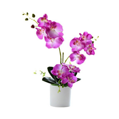 Artificial Orchid in Pot - Snow White (44cm)
