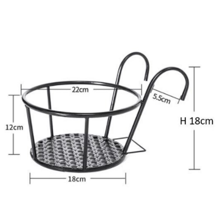 Round Coated Metal Hanging Basket