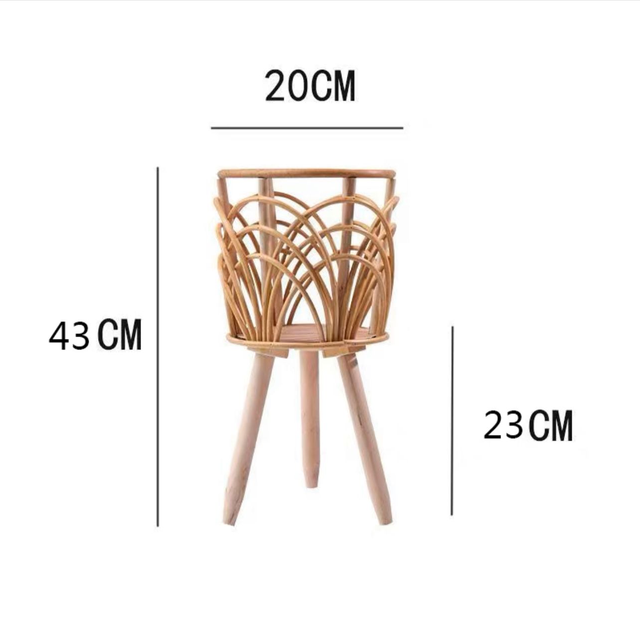 Nordic Bamboo Basket With Stand