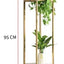 2 tier square plant rack white/gold