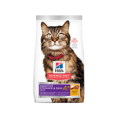 Hill's Science Diet Adult Sensitive Stomach & Skin Dry Cat Food 1.58kg