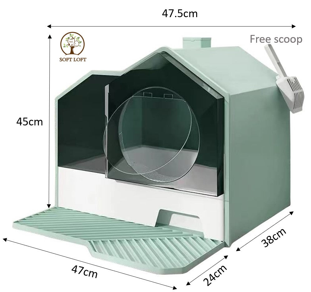 Enclosed Litter Box - House (47cm)