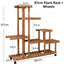 Multi-layer Plant Rack With Wheels 97cm Tall