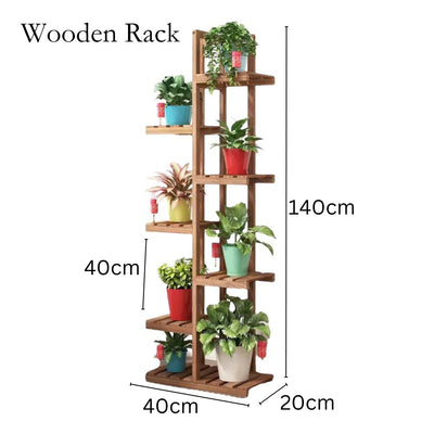 Wooden plant rack 140cm Tall