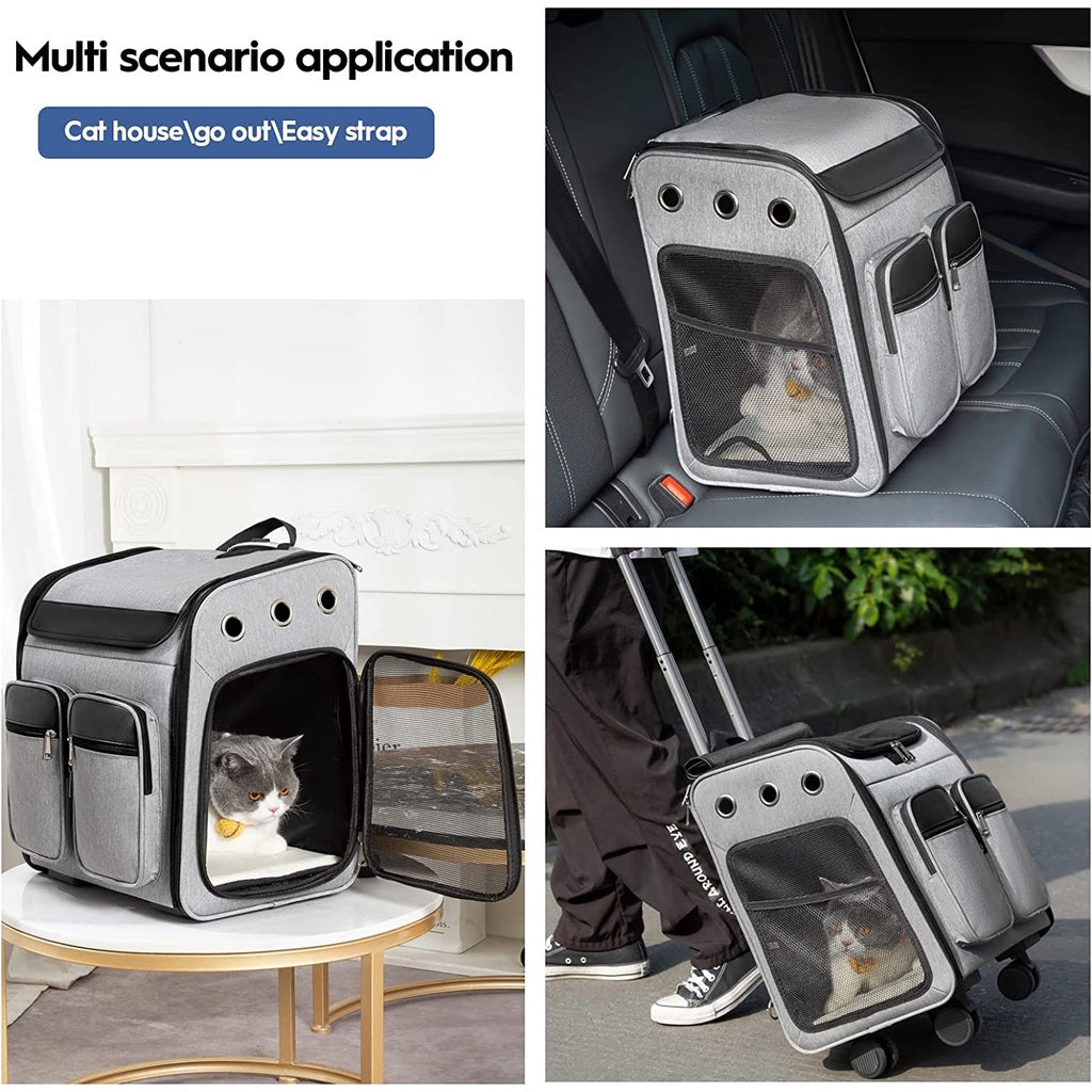 Multi-use Backpack & Luggage Trolley Pet Carrier (41cm)