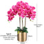 Artificial Orchid in Pot - Glossy Gold (68cm)