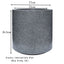 Imitation Round Plant Pot (Speckled Sky Grey)