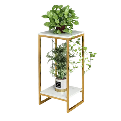 2 tier square plant rack Gold