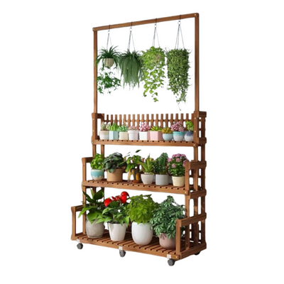 3 Tier Wooden Rack 186cm Tall