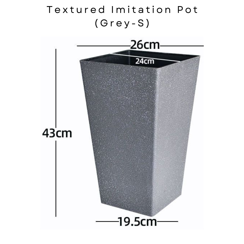 Imitation Tall Plant Pot (Grey)