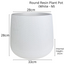 Resin Round Plant Pot (White)