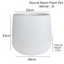 Resin Round Plant Pot (White)