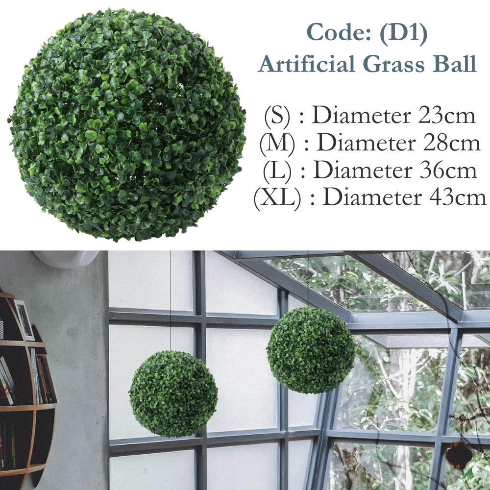 Artificial Grass Ball Topiary Plant