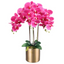 Artificial Orchid in Pot - Glossy Gold (68cm)