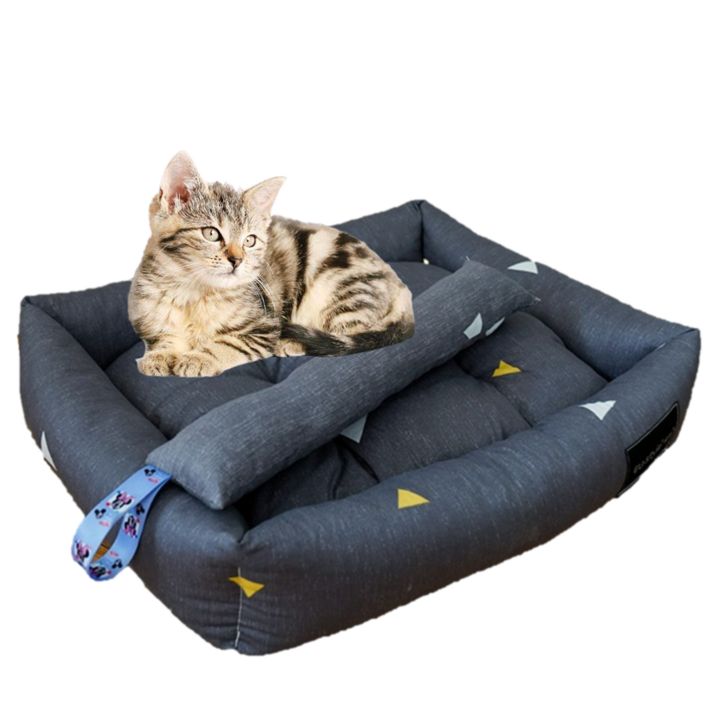 Geometric Pet Bed (Dark Grey)