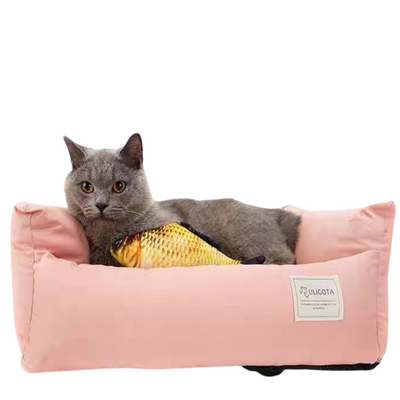 Removable Cover Pet Bed (Pink)