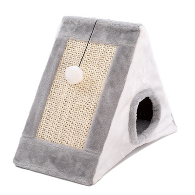 Triangle House Scratching Board (Fur)