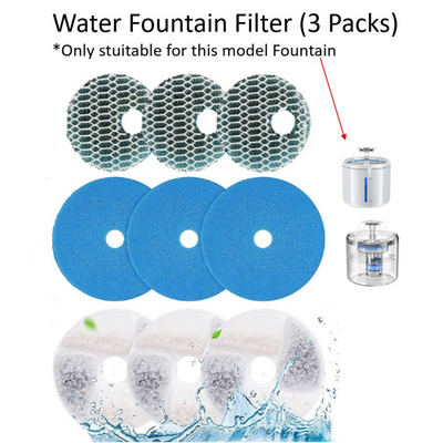 Water Fountain with LED - Transparent (2.6L)